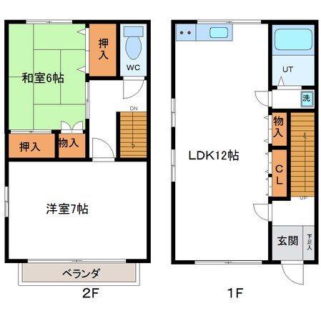 郡山駅 バス25分  御前バス停下車：停歩11分 1-2階の物件間取画像